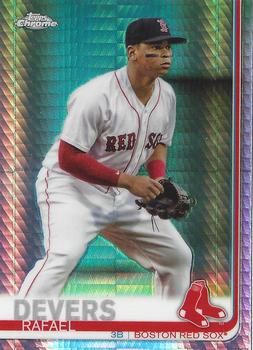 2019 Topps Chrome - Prism Refractor #184 Rafael Devers Front