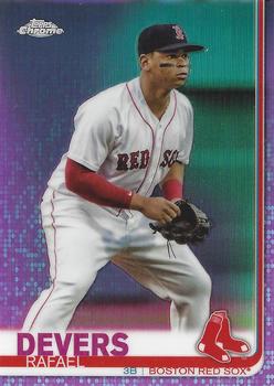 2019 Topps Chrome - Pink Refractor #184 Rafael Devers Front