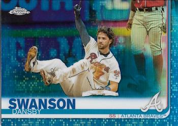 2019 Topps Chrome - Blue Refractor #169 Dansby Swanson Front