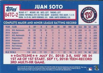 2019 Topps Chrome - 1984 Topps Baseball 35th Anniversary #84TC-2 Juan Soto Back