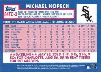2019 Topps Chrome - 1984 Topps Baseball 35th Anniversary #84TC-3 Michael Kopech Back