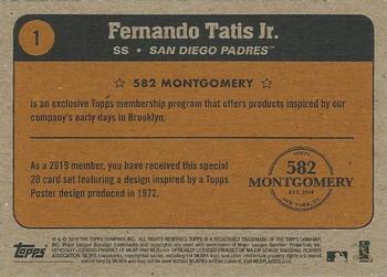 2018-19 Topps 582 Montgomery Club Set 3 #1 Fernando Tatis Jr. Back