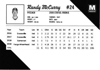 2018 Fargo-Moorhead RedHawks #NNO Randy McCurry Back