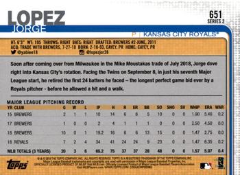 2019 Topps - All-Star Game #651 Jorge Lopez Back