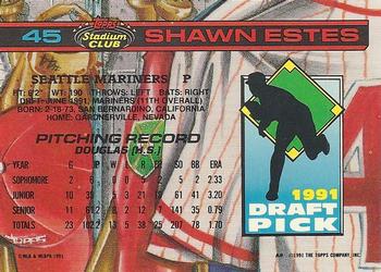 1992 Stadium Club Dome #45 Shawn Estes Back