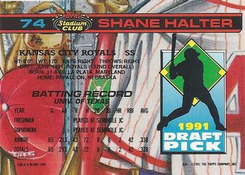1992 Stadium Club Dome #74 Shane Halter Back