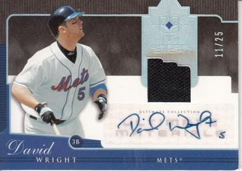 2005 Upper Deck Ultimate Collection - Ultimate Materials Signatures #UG-WR David Wright Front