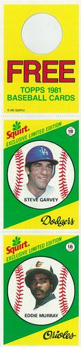1981 Topps Squirt - Panels #4 / 15 Steve Garvey / Eddie Murray Front