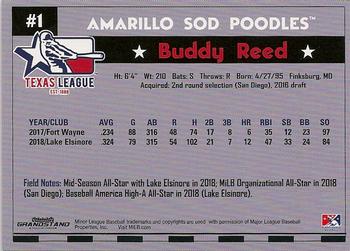2019 Grandstand Texas League Top Prospects #NNO Buddy Reed Back