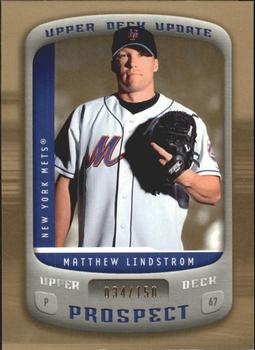 2005 Upper Deck Update - Prospects Gold #144 Matt Lindstrom Front