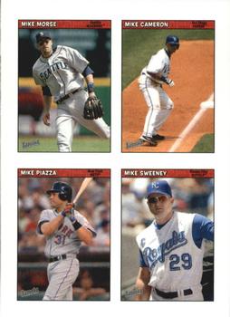 2006 Bazooka - 4-on-1 Stickers #12 Mike Cameron / Mike Sweeney / Mike Piazza / Mike Morse Front