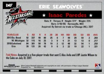 2019 Grandstand Eastern League All-Stars #NNO Isaac Paredes Back