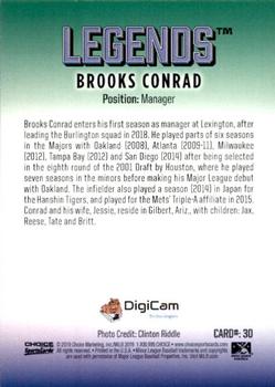 2019 Choice Lexington Legends #30 Brooks Conrad Back