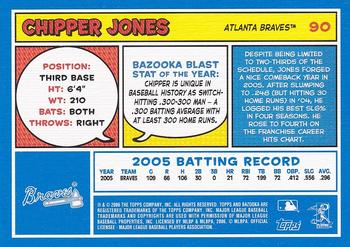 2006 Bazooka - Blue Fortune #90 Chipper Jones Back