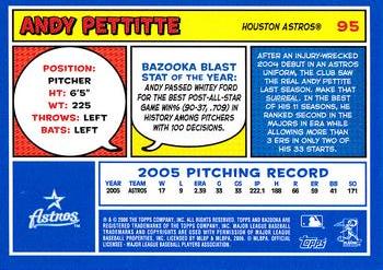 2006 Bazooka - Blue Fortune #95 Andy Pettitte Back