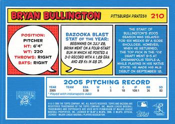 2006 Bazooka - Blue Fortune #210 Bryan Bullington Back
