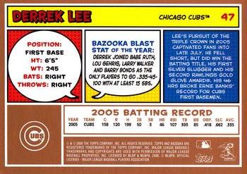 2006 Bazooka - Gold Chunks #47 Derrek Lee Back
