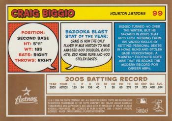 2006 Bazooka - Gold Chunks #99 Craig Biggio Back