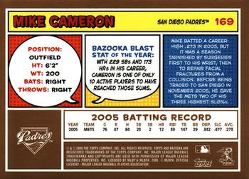 2006 Bazooka - Gold Chunks #169 Mike Cameron Back