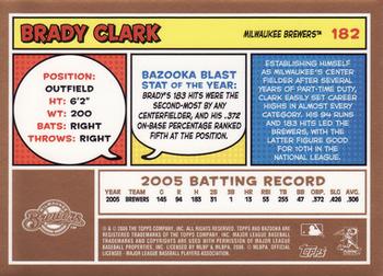 2006 Bazooka - Gold Chunks #182 Brady Clark Back