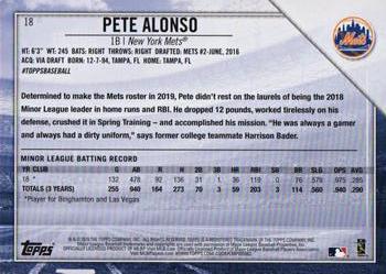 2019 Topps National Baseball Card Day #18 Pete Alonso Back