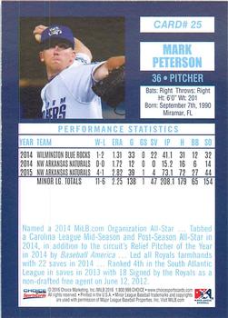2016 Choice Omaha Storm Chasers #25 Mark Peterson Back