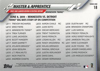 2020 Topps #18 Master & Apprentice Back