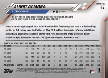 2020 Topps #37 Albert Almora Back