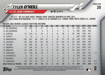 2020 Topps #39 Tyler O'Neill Back