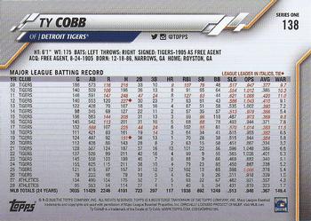2020 Topps #138 Ty Cobb Back