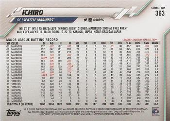 2020 Topps #363 Ichiro Back