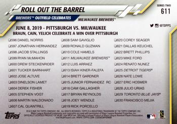 2020 Topps #611 Roll Out the Barrel Back