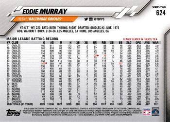 2020 Topps #624 Eddie Murray Back