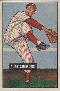 1951 Bowman #111 Curt Simmons Front