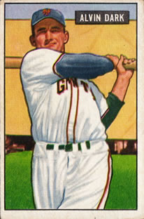 1951 Bowman #14 Alvin Dark Front