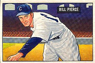 1951 Bowman #196 Bill Pierce Front