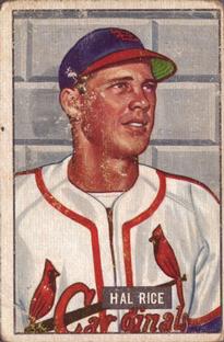 1951 Bowman #300 Hal Rice Front