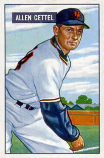1951 Bowman #304 Allen Gettel Front