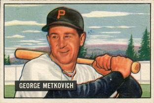 1951 Bowman #274 George Metkovich Front