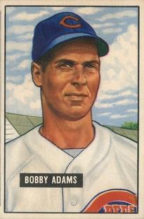 1951 Bowman #288 Bobby Adams Front