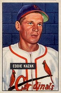 1951 Bowman #85 Eddie Kazak Front
