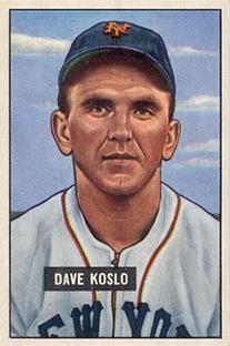 1951 Bowman #90 Dave Koslo Front