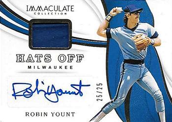 2019 Panini Immaculate Collection - Hats Off #HO-RY Robin Yount Front