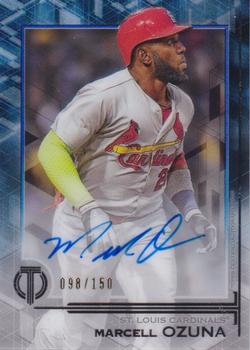 2019 Topps Tribute - Tribute Autographs Blue #TA-MO Marcell Ozuna Front