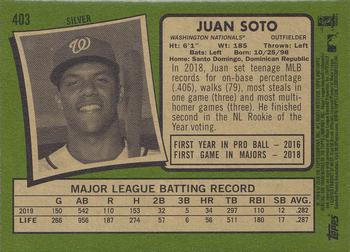 2020 Topps Heritage #403 Juan Soto Back