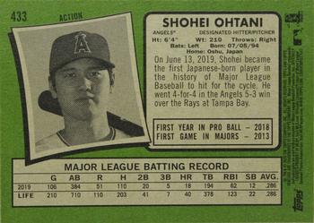 2020 Topps Heritage #433 Shohei Ohtani Back