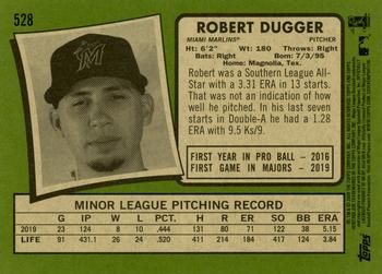 2020 Topps Heritage #528 Robert Dugger Back