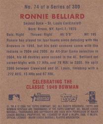 2006 Bowman Heritage - Mini #74 Ronnie Belliard Back