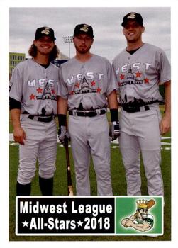 2018 Grandstand Clinton LumberKings Update #NNO Midwest League All-Stars (Ryne Inman / Collin Kober / Ryan Costello) Front