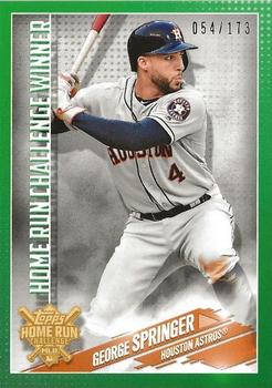 2019 Topps - Home Run Challenge Winners March/April Green Border #HRC-28 George Springer Front